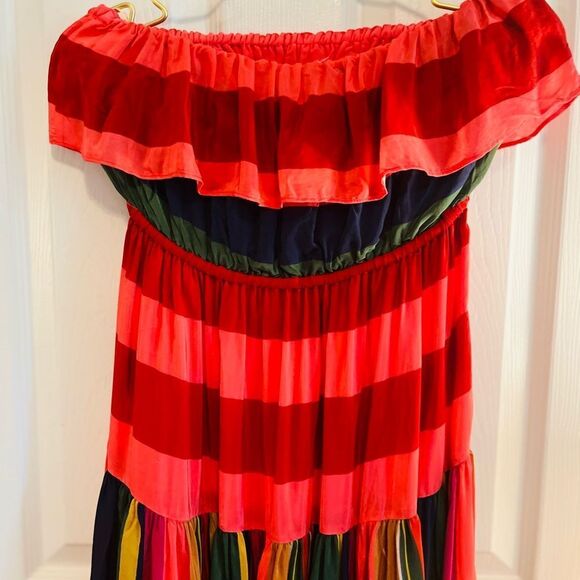 FARM Rio Multicolor Strapless Dress NWT! - Picture 6 of 14